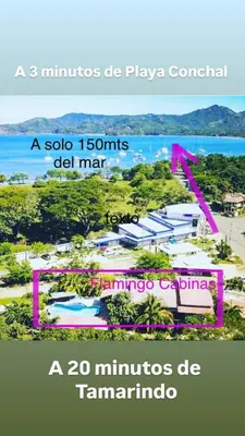 a minutes de tamarindoonga tamarindoongaongaonga at Flamingo 107 Cabins apartment, 100mts from the beach in Playa Flamingo