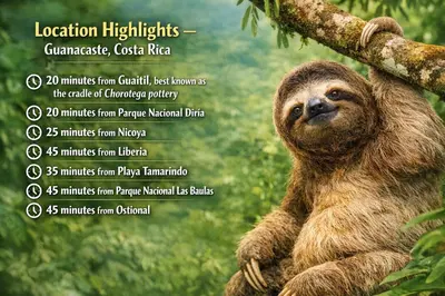 a sloth hanging on a tree branch at Apartamento en la naturaleza a 35 min de la playa in Santa Cruz