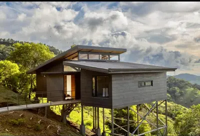 a small house on top of a hill at BìBO Horizon House in Monteverde Costa Rica