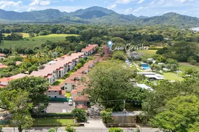 an aerial view of a town with mountains in the background at Villa Girasole - Villaggio 6 in Potrero