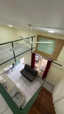 an overhead view of a room with a toilet at Casa Antioquia #2 in Garita