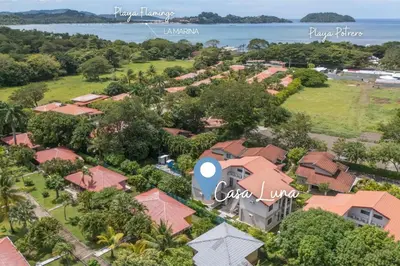 an aerial view of a house with trees at Casa Luna - Villaggio 6 in Potrero