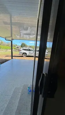 a view of a car parked in a driveway at Casa Tano in Delicias