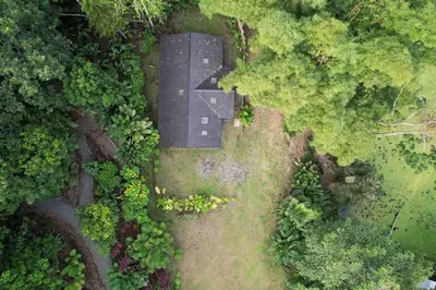 an aerial view of a building in the forest at Cabin Retreat - Nature & Privacy - La Fortuna in Fortuna