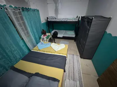 an overhead view of a bedroom with two bunk beds at Ecobosque del Mar in Drake