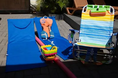 a childrens play area with a slide and a chair at Uvita Tropical Bliss, Pool, Close to it all, 3bdrs in Uvita
