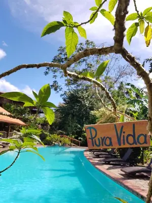 a pool at the riva vida resort at Finca Luna Nueva Lodge in Fortuna