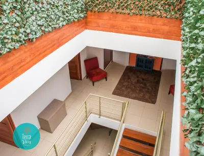 a model of a living room with a couch and a chair at Hotel Terra Viva in Quesada