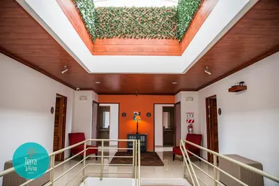 a skylight in the lobby of a building at Hotel Terra Viva in Quesada