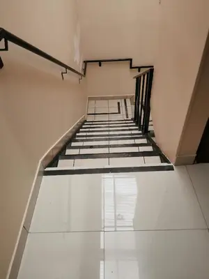 a staircase in a room with a glass floor at Hotel Pecos Bill in San José