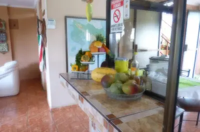 a counter with a bowl of fruit on it at Hotel Torre Fuerte in Venecia