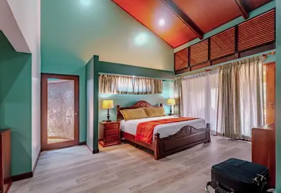 a bedroom with a bed in a room at Hotel Villa Florencia in Turrialba