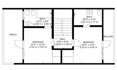 a floor plan of a house at Rio Copey 2 townhouse near the beach in Jaco in Jacó
