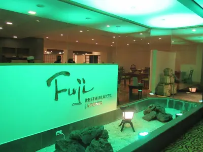 a store with a sign and rocks in a room at Crowne Plaza San Jose La Sabana by IHG in San José