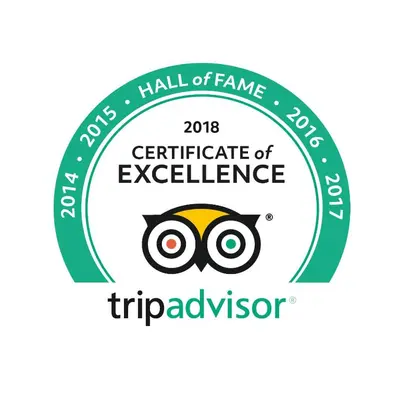 a logo for the fall of fame committee of excellence at Terrazas de Golf Boutique Hotel in San José