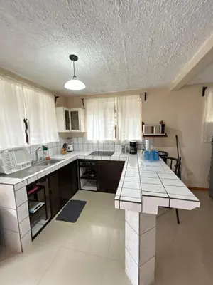 a kitchen with a counter top in a room at Agutí Apartment in Manuel Antonio