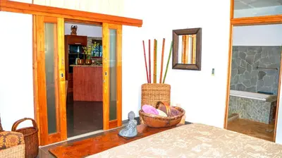 a room with a table with baskets on it at CW3 Casa Wasabi 3bed+3bath in Tamarindo