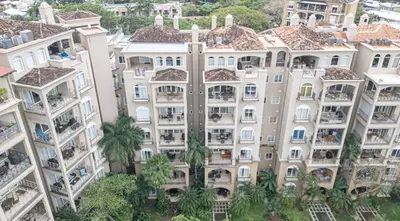 an aerial view of a large apartment building at Matapalo Diria #504 Amazing Condo-Ocean View in Tamarindo