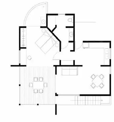 a black and white floor plan of a house at Casa Frangipani in Montezuma