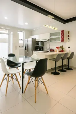 a kitchen with a dining table and chairs at Costa Rica, San José, Pinares Luxe Apt Near Elite Clinics in San José
