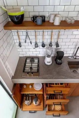 a kitchen with a sink and a counter top at The Green House, Santa Teresa - Adults Only in Santa Teresa Beach