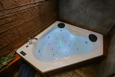 a jacuzzi tub in a room with at Casa Suculenta ,Monteverde con Jacuzzi Privado y Lavandería in Monteverde Costa Rica