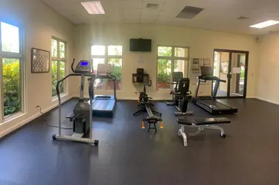 a gym with several exercise bikes in a room at Bay Residence 7C 3 bdr Ocean View in Los Suenos in Herradura