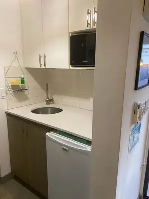 a kitchen with a sink and a counter top at Bungle in the Jungle in Playa Panama