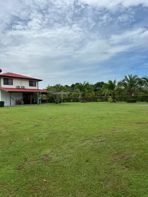 a soccer field in front of a building at Quinta Don Noé in San Mateo