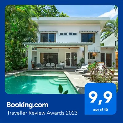 a review of a house with a swimming pool at Peace Villa Santa Teresa - Walking distance to the beach in Santa Teresa Beach