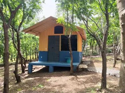a play house in the middle of a forest at Cabañas Casa Soley in Puerto Soley