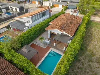 an overhead view of a house with a swimming pool at Playa Tamarindo, CasaMar de Tamarindo in Tamarindo