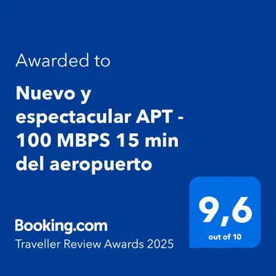 a screenshot of the nivev respiratory app with a blue background at Nuevo y espectacular APT - 100 MBPS 15 min del aeropuerto in San José