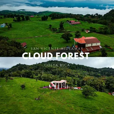 two pictures of a house on a green field at Hotel San Vicente Hideaway in Quesada