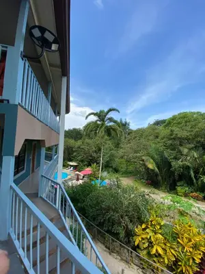 a view from the balcony of a house at Hotel Ticozuma in Montezuma