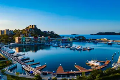 a group of boats docked in a harbor at Villaggio Claudia 29B in Potrero