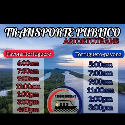 a sign for a tour of the tuamotupload at Casa Artavia in Tortuguero