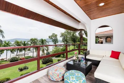 a view from the balcony of a villa at Flamingo Marina Cove 404- Oceanfront Condo in Playa Flamingo