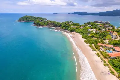 an aerial view of a beach and the ocean at 360 Splendor 310 Ocean View 3Br Breakfast in Playa Flamingo