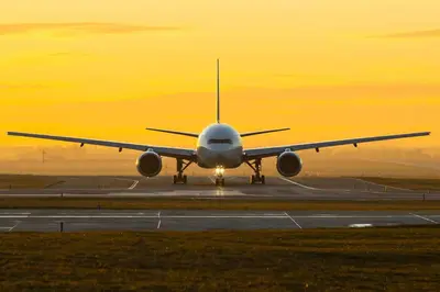 an airplane is taking off from an airport runway at Casa Bosque GuestHouse & Car Rental - Free SJO Airport Shuttle in Desamparados