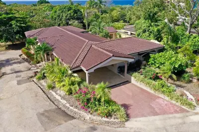 an overhead view of a house with a roof at Casa Cocoa - 3 Br Home In Playa Langosta in Tamarindo