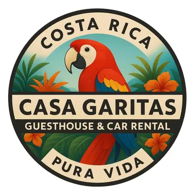a sign for a csa at Casa Garitas GuestHouse & Car Rental - Free SJO Airport Shuttle - Nationwide Private Shuttle Services - casagaritas com in Santiago Este