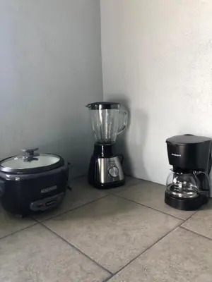 a blender and a food processor sitting on a counter at Los Sueños IyE 4 in Quepos