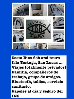 a collage of pictures of boats on a website at CasaLu in Puntarenas