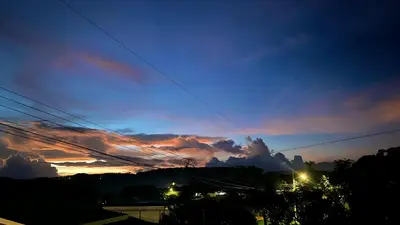 a view of a cloudy sky at sunset at Chillout House in Monteverde Costa Rica