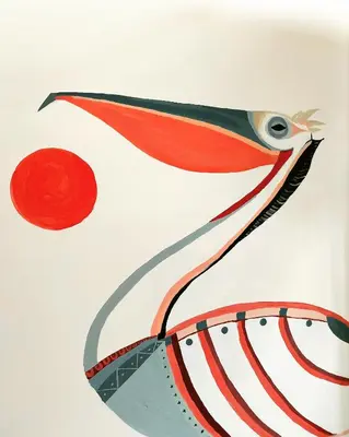 a painting of a bird on a wall at Flor de bambú in Uvita