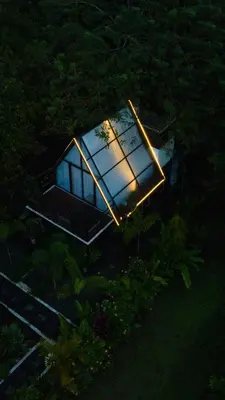a small house with a light on top of it at Mali's House in Fortuna