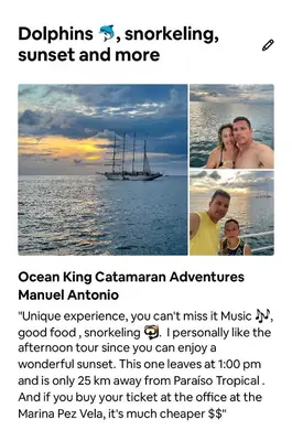 a collage of photos of a couple and a boat at Casa Paraiso Parrita in Parrita