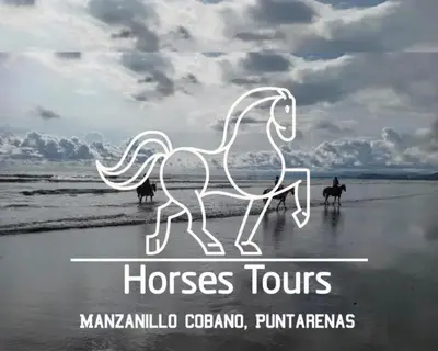 a sign for horses tours on the beach at Casa Mar 1 Manzanillo St Teresa in Boca de Ario